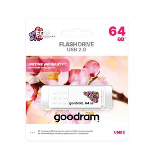 GOODRAM SPRING UME2 USB Flash disk 64GB - bílá