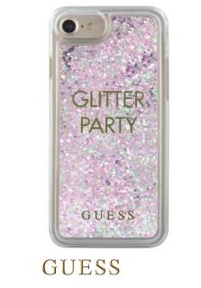 Guess Liquid Glitter Hard Pouzdro Party Purple pro iPhone 6/7/8 /SE 2020