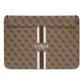 Guess PU 4G Printed Stripes Computer Sleeve 13/14  hnědý