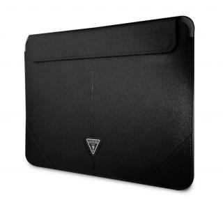Guess Saffiano Triangle Metal Logo Computer Sleeve 13/14 , černá