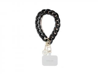 Guess Wrist Chain 4G Charm Strap Acrylic Black
