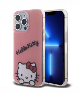 Hello Kitty IML Daydreaming Logo Zadní Kryt pro iPhone 13 Pro, růžová