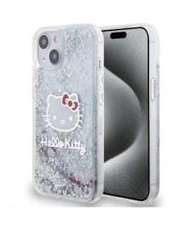 Hello Kitty Liquid Glitter Electroplating Head Logo Zadní Kryt pro iPhone 13, průhledná