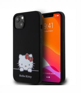 Hello Kitty Liquid Silicone Daydreaming Logo Zadní Kryt pro iPhone 13, černá