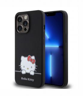 Hello Kitty Liquid Silicone Daydreaming Logo Zadní Kryt pro iPhone 13 Pro, černá
