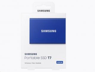 Samsung Externí SSD disk - 500 GB - modrý
