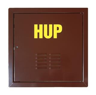 Revizní dvířka HUP-hnědý pozikovaný plech - klička Barva: Hnědé, Velikost: 300x300
