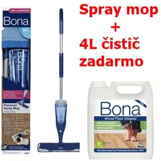 Bona Premium Spray Mop na drevené podlahy + 4L čistič (Bona Premium Spray Mop na drevené podlahy + 4L čistič)