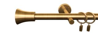 CARDINAL Kovová garnýž galvanizovaná cilinder Zlato Antyk 120cm