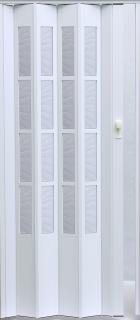 VIVALDI Shrnovací dveře Crystalline Glass 100cm,Bíla (Harmonikové dvere)