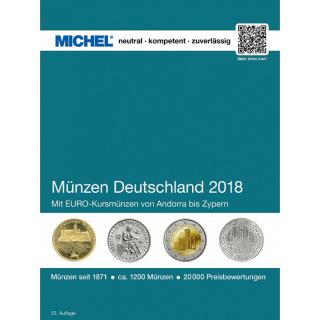 2018 - MICHEL: Katalog německých mincí od roku 1871 do 2018 (Münzen Katalog Deutschland 2018 - No. 358834)