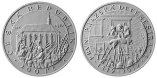 2019 - 200 Kč - Stříbrná pamětní mince - První pražská defenestrace - 13 g - 0.925 Ag - PROOF