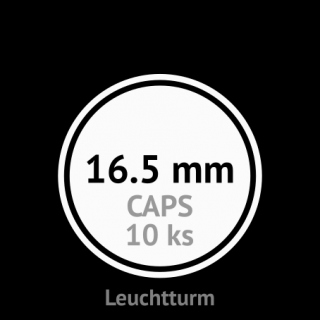 CAPS 16.5 mm O - klasické kruhové kapsle na mince do průměru 16.5 mm - vnější O 22.5 mm - orig. balení 10 ks - Leuchtturm 331022