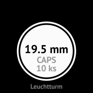 CAPS 19.5 mm O - klasické kruhové kapsle na mince do průměru 19.5 mm - vnější O 25.0 mm - orig. balení 10 ks - Leuchtturm 325403