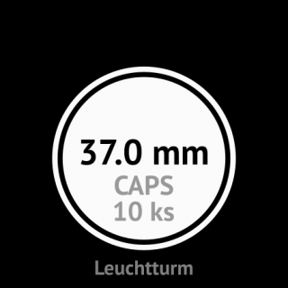 CAPS 37.0 mm O - klasické kruhové kapsle na mince do průměru 37.0 mm - vnější O 42.0 mm - orig. balení 10 ks - Leuchtturm 315520