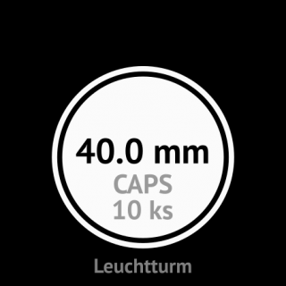 CAPS 40.0 mm O - klasické kruhové kapsle na mince do průměru 40.0 mm - vnější O 45.0 mm - orig. balení 10 ks - Leuchtturm 328440