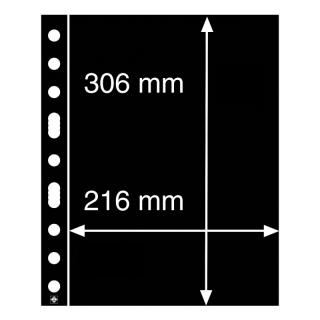 Černé albové listy GRANDE 1S - 1 kapsa na certifikáty, známky a aršíky do 216x306 mm - orig. balení 5 ks - Leuchtturm 333555