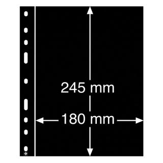 Černé albové listy OPTIMA 1S - 1 kapsa na mincovní sady, bankovky, známky, certifikáty do 180x245 mm - orig. balení 10 ks - Leuchtturm 326667