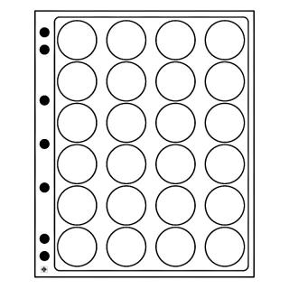 ENCAP 34/35 - albové listy systému GRANDE na uložení mincí v kruhových mincovních bublinkách do vnějšího Ø 41 mm - na 24 mincí o Ø 34-35 mm - orig.…