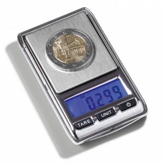 Malinká kapesní digitální váha na mince LIBRA MINI 100 (0,01 - 100 g) - Leuchtturm 344222