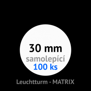 MATRIX 30.0 mm Ø - černé samolepící mincovní rámečky 50x50 mm - orig. balení 100 ks - Leuchtturm 361065