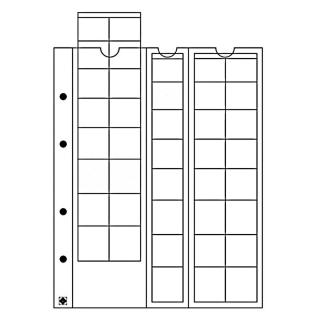 Mincovní albové listy OPTIMA 27 - na 35 mincí do O 27 mm - orig. balení 5 ks - Leuchtturm 306013