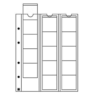 Mincovní albové listy OPTIMA 42 - na 15 mincí do O 42 mm - orig. balení 5 ks - Leuchtturm 338032