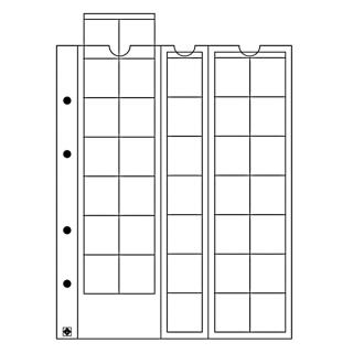Mincovní albové listy OPTIMA EURO - jeden list má 40 okének pro 5 sad Euro mincí - orig. balení 5 ks - Leuchtturm 308740
