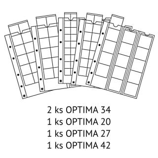Mincovní albové listy OPTIMA SORT - vzorový mix listů - orig. balení 5 ks - Leuchtturm 340973