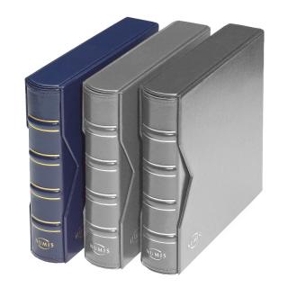 NUMIS CLASSIC - tmavě modré koženkové mincovní album s kazetou - kapacita alba až 60 listů NUMIS nebo 15 mincovních listů NUMIS - Leuchtturm 317360