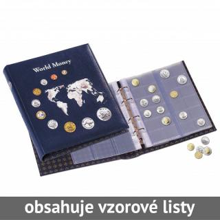 NUMIS World Collection - tmavě modré album bez kazety + 5 vzorových mincovních listů NUMIS (kapacita alba je 15) - Leuchtturm 324055