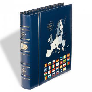 OPTIMA CLASSIC EURO - tmavě modré album bez kazety na euro mince - kapacita alba 15 mincovních listů OPTIMA nebo 9 listů VISTA - Leuchtturm 326196