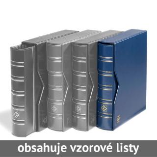 OPTIMA CLASSIC VL - tmavě modré mincovní album s kazetou + 10 vzorových mincovních listů OPTIMA (kapacita alba je 15) - Leuchtturm 321845