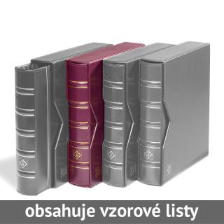 OPTIMA CLASSIC VL - vínově červené mincovní album s kazetou + 10 vzorových mincovních listů OPTIMA (kapacita alba je 15) - Leuchtturm 331276