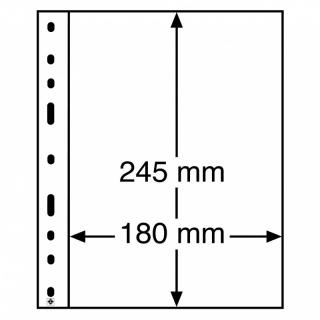 Průhledné albové listy OPTIMA 1C - 1 kapsa na mincovní sady, bankovky nebo certifikáty do 180x245 mm - orig. balení 10 ks - Leuchtturm 319037