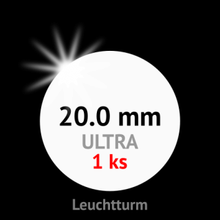 ULTRA prémium 20.0 mm Ø - bezrámová kruhová kapsle na minci do průměru 20 mm - vnější Ø 25 mm - 1 ks bublinky - Leuchtturm 345022-1
