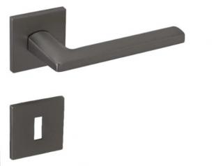 Klika na dveře PRIMA - HR SQ6  Titan Provedeni: Klika + BB rozety (oválný otvor pro klíč)