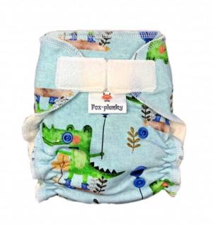 Novorozenecká kalhotová plena Fox-plenky na suchý zip - Krokodýl (Bez vkládacích plen)