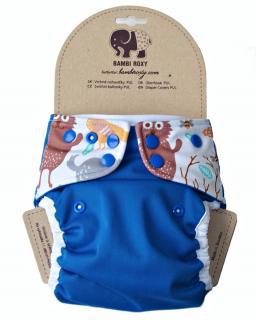 Svrchní PUL kalhotky Bambi Roxy na patenkty (nová generace) -  Forrest and blue (včetně patentek na SIO)