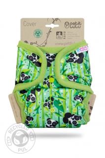 Svrchní PUL kalhotky Petit Lulu na patentky - Medvídci panda (Obsahují patentky na SIO)