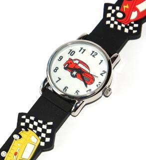 Chlapecké, dětské hodinky Fashion Jewerly - Auto Exclusive, Červený Blesk, Rychlá jízda, Love to drive 3021