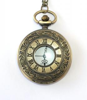 Kapesní, otevírací hodinky na řetízku Fashion Jewerly - Vintage Simple 1482