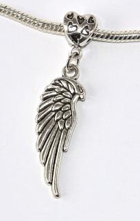 Korálek Fashion Jewerly - Přívěsek Andělské křídlo větší, Srdce plné srdíček, Angels love 2336
