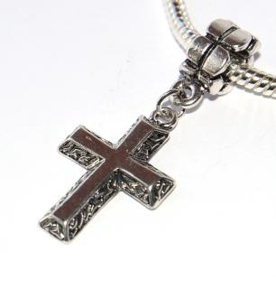 Korálek Fashion Jewerly - Přívěsek Křížek zdobený, Kříž, Víra, Duchovno, Duše, Křesťanství, Cross 3089