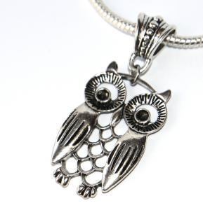 Korálek Fashion Jewerly - Přívěsek Sova, Příroda, Zvířata, Moudrost, Owl 3219