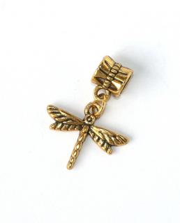 Korálek Fashion Jewerly - Přívěsek zlatá Vážka 965
