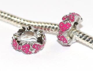 Korálek Fashion Jewerly - Úzký kroužek z růžových mašliček Minnie girl 2295