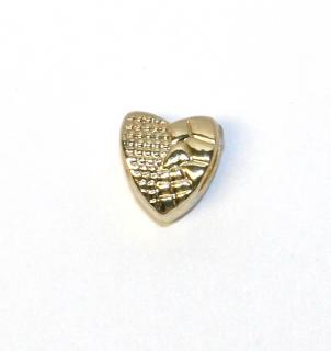 Korálek Fashion Jewerly - Zlaté popraskané srdce 1080 (pozlacené 18k)