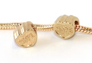 Korálek Fashion Jewerly - Zlaté Srdce Naděje, Hope 1364 (pozlacené 18k)