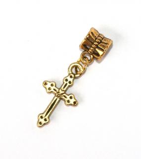 Korálek Fashion Jewerly - Zlatý přívěsek s křížem 951